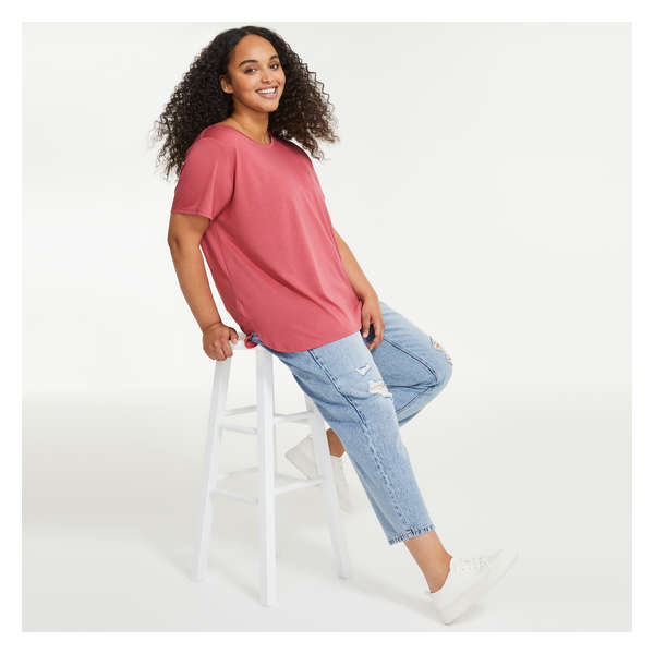 Women+ Relaxed-Fit Tee - Dusty Rose